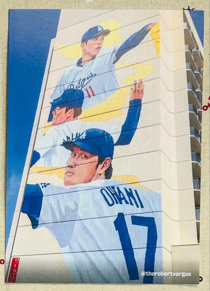 Dodgers Ohtani Yamamoto Mural Postcard