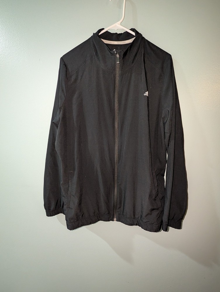 Adidas Women's Golf Zip up Wind Breaker Jacket in Black Size XL