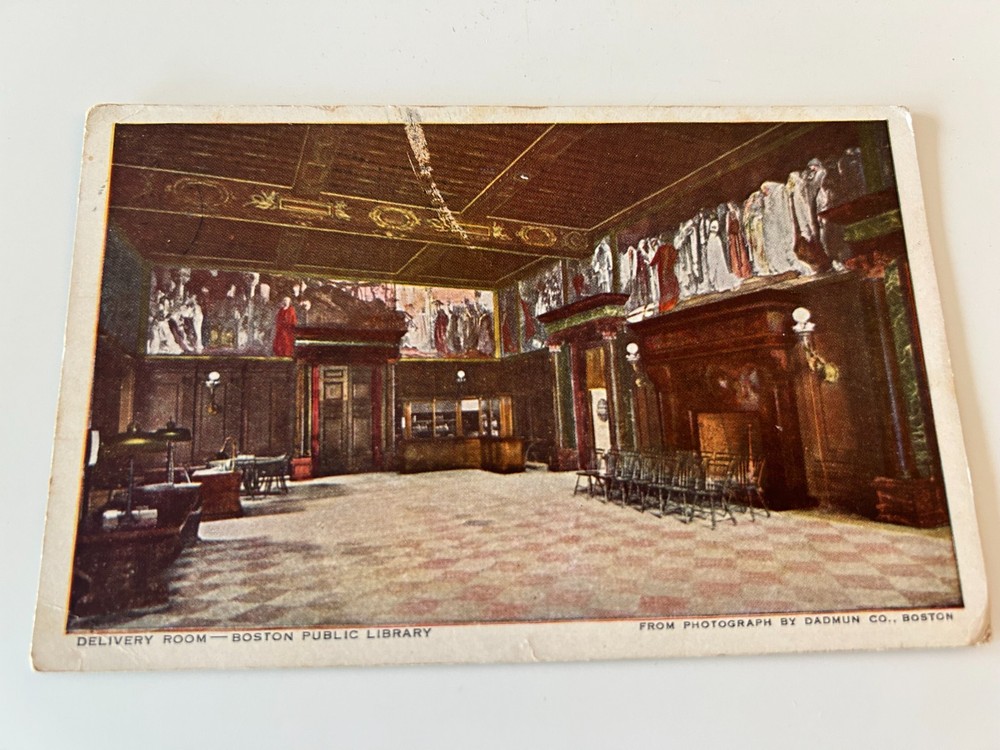 Delivery Room in the Boston Public Library Massachusetts MA Postcard