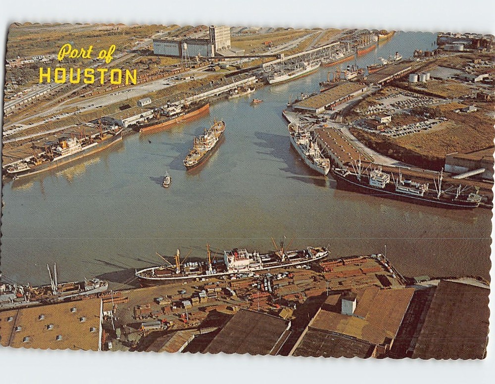 Postcard Port of Houston Texas USA