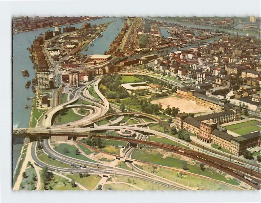 Postcard Aerial View Mannheim Germany