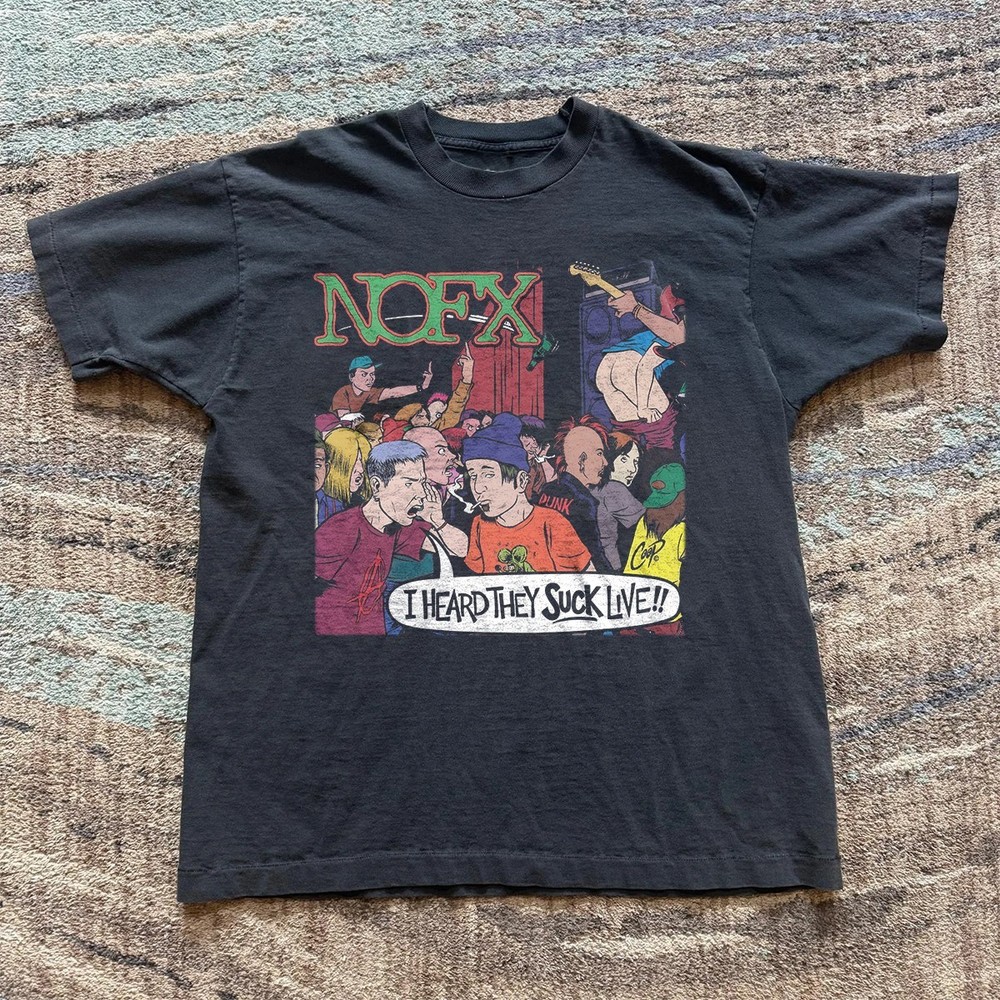Nofx - I heard they Suck Live Unisex Black T-shirt Size S-5XL