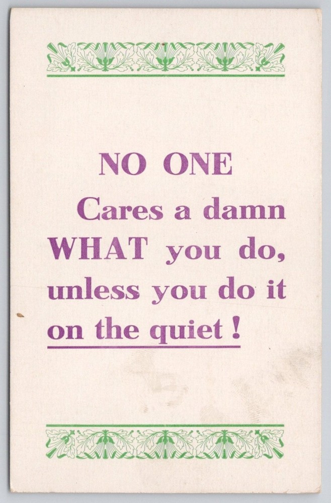 Vintage Humorous Quote Postcard Walker's Rochester NY 