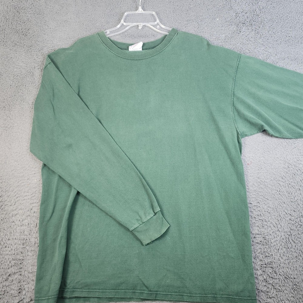 Vintage Pluma Shirt Mens XL Green Long Sleeve Heavyweight Cotton USA 90s