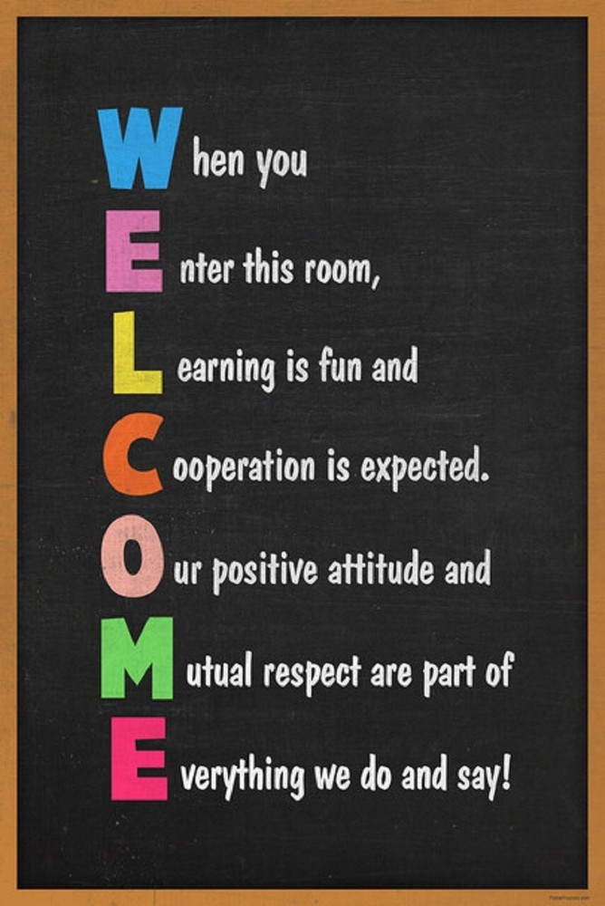 Classroom Welcome Teacher Motivational Inspirational Rules Teacher Supplies