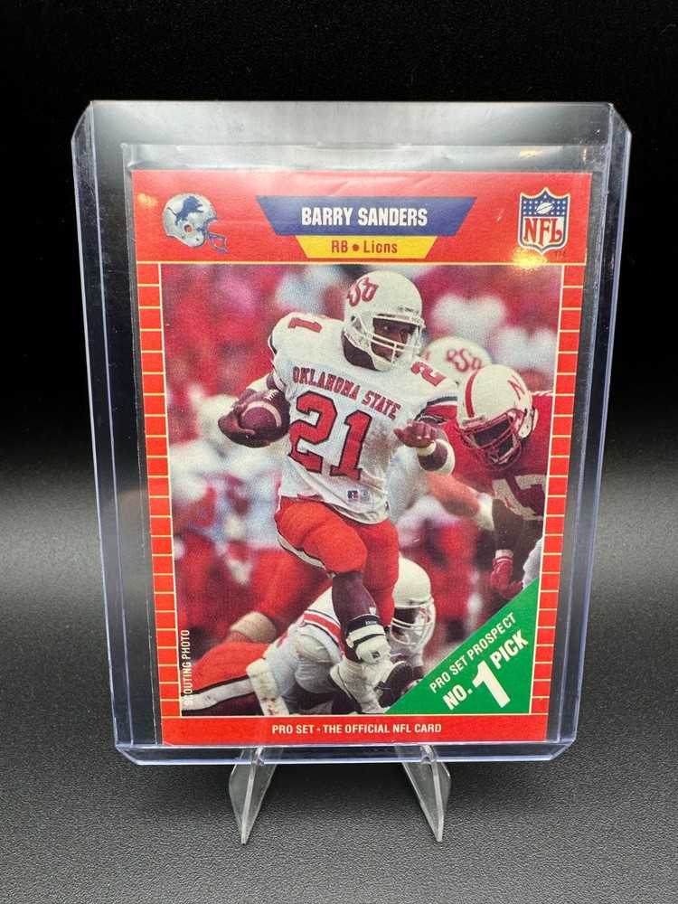1989 Pro Set #494 Barry Sanders Rookie Card Rc Detroit Lions Hof