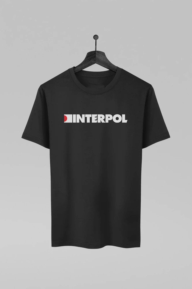 HOT Interpol band Logo Black Cotton Shirt Full size S-5XL T838