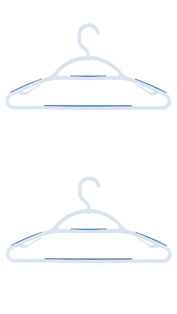 Non-Slip Swivel Neck Hangers with Built-in Hooks, 2-Pack