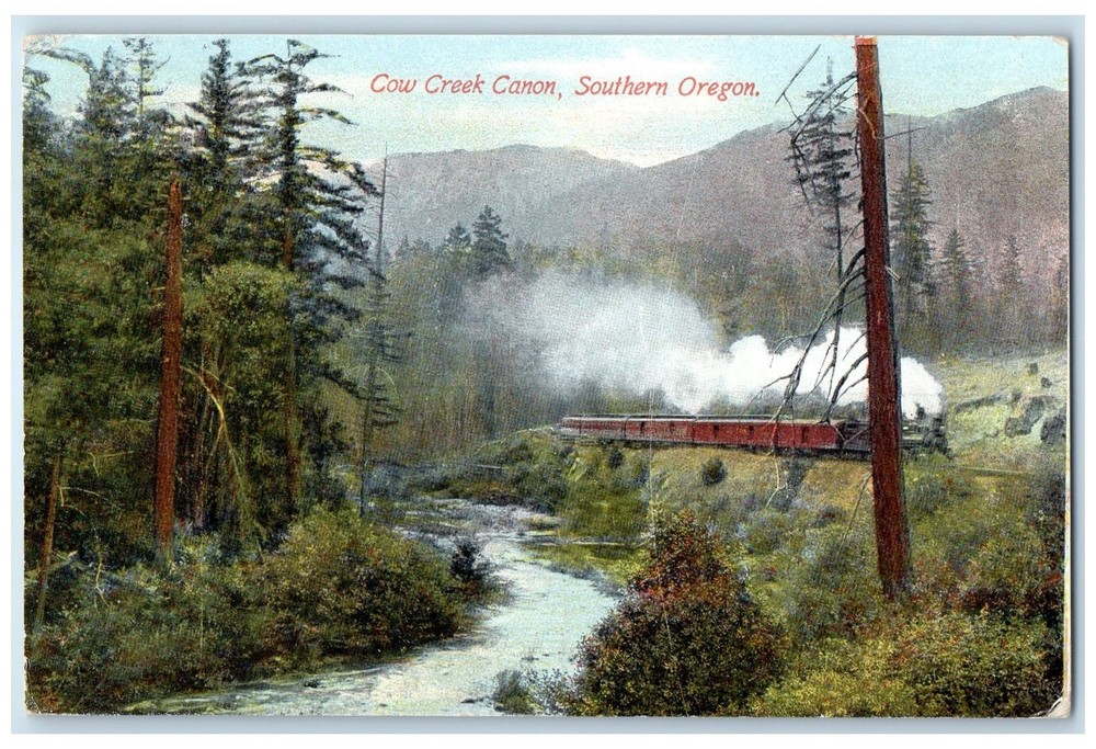 1911 Cow Creek Canon On The Road Of Thousand Wonders Portland Oregon OR Postcard