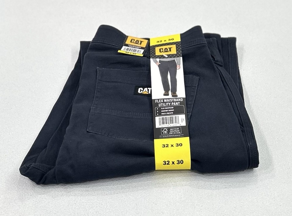 CAT Men's Navy Utility Pants with Flex Waistband Size 32x30
