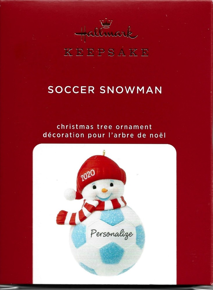 Personalizable 2020 Hallmark Soccer Snowman Keepsake Ornament