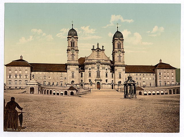 Photo:Einsiedeln Switzerland Monastery Lake Lucerne 1890s Cathedral