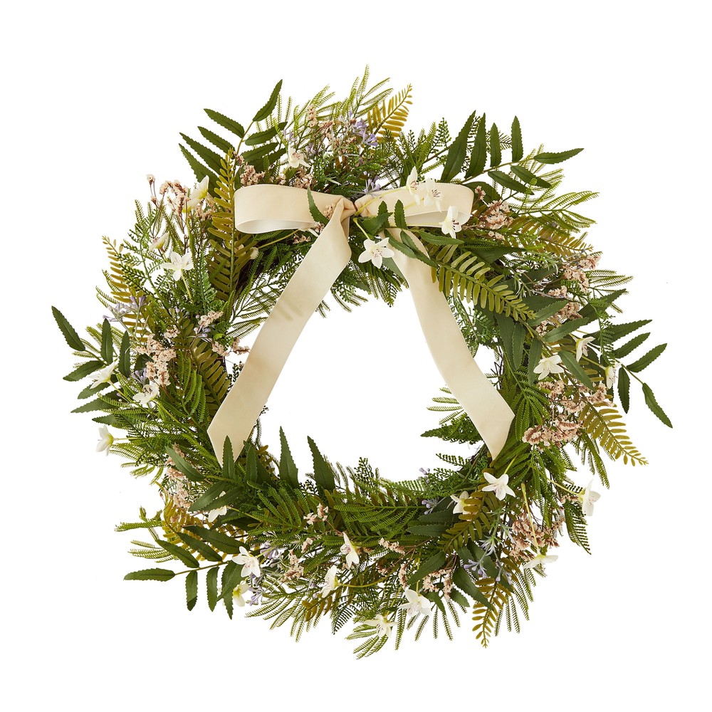 20-inch Easter Greenery Wreath by My Texas House for Spring Décor