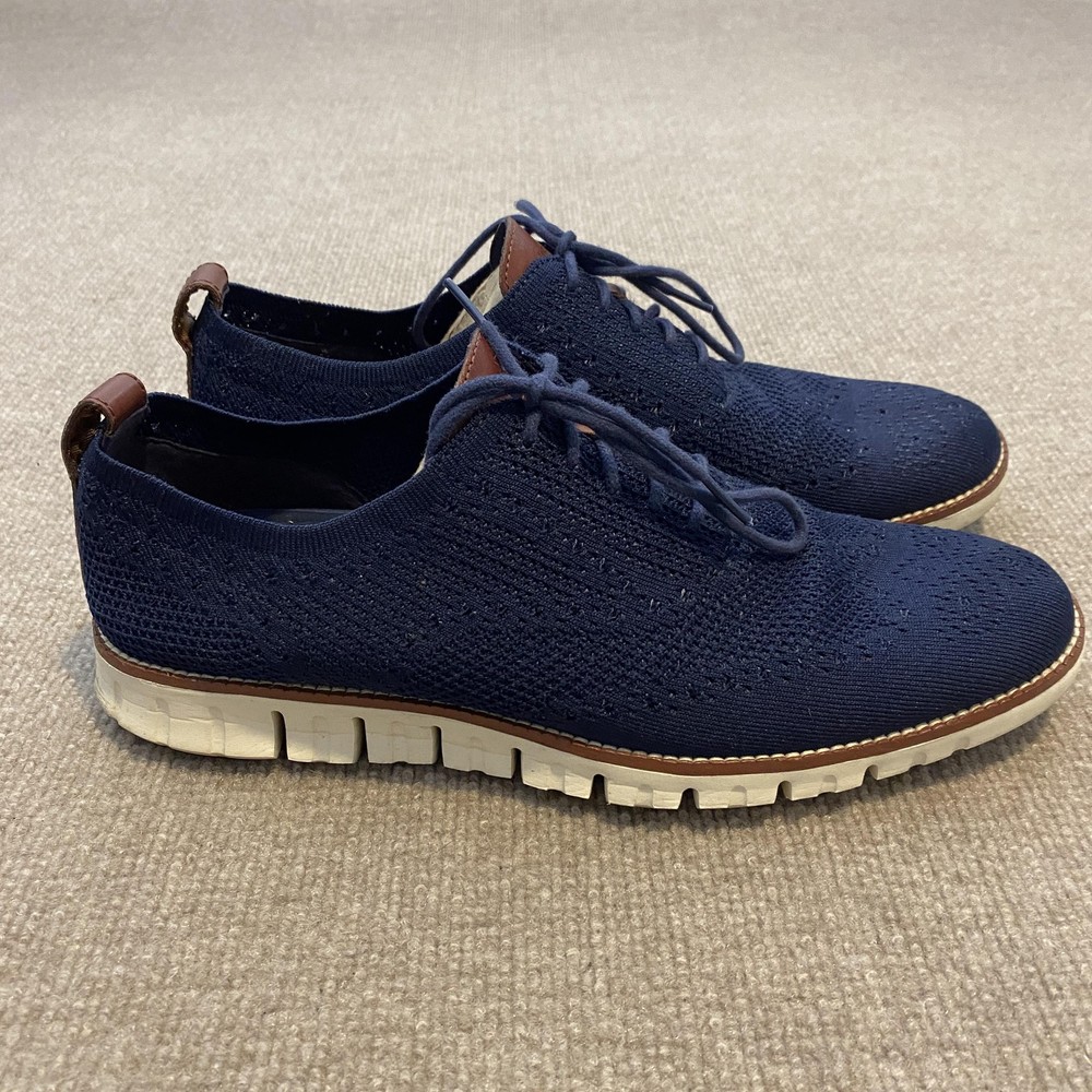 Cole Haan Zerogrand Shoes Mens Size 10.5 Blue Knit Grand.OS Casual Sneakers