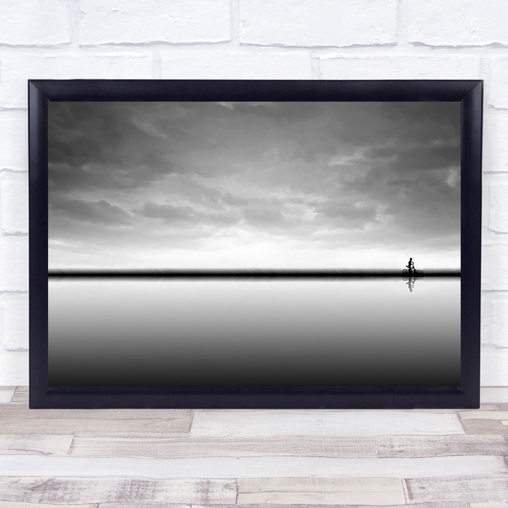 Own Person Bike Bicycle Abstract Empty Alone Isolation Desolate Wall Art Print