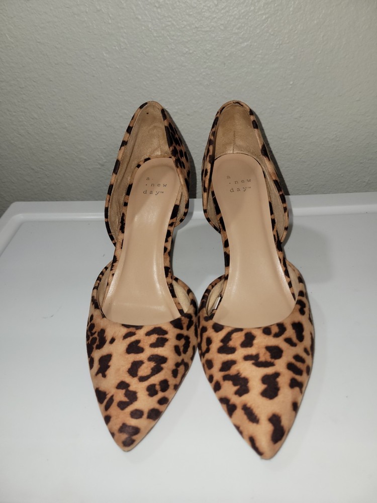 Leopard Print Heels A New Day Lacey Dorsay Shoes Brown 3
