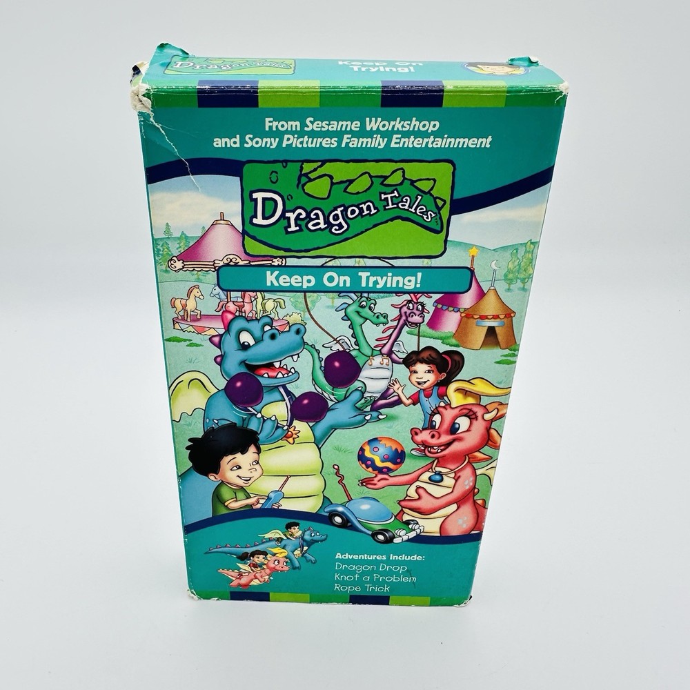 Dragon Tales - Keep On Trying (VHS, 2001) Kids Cartoon Classic PBS