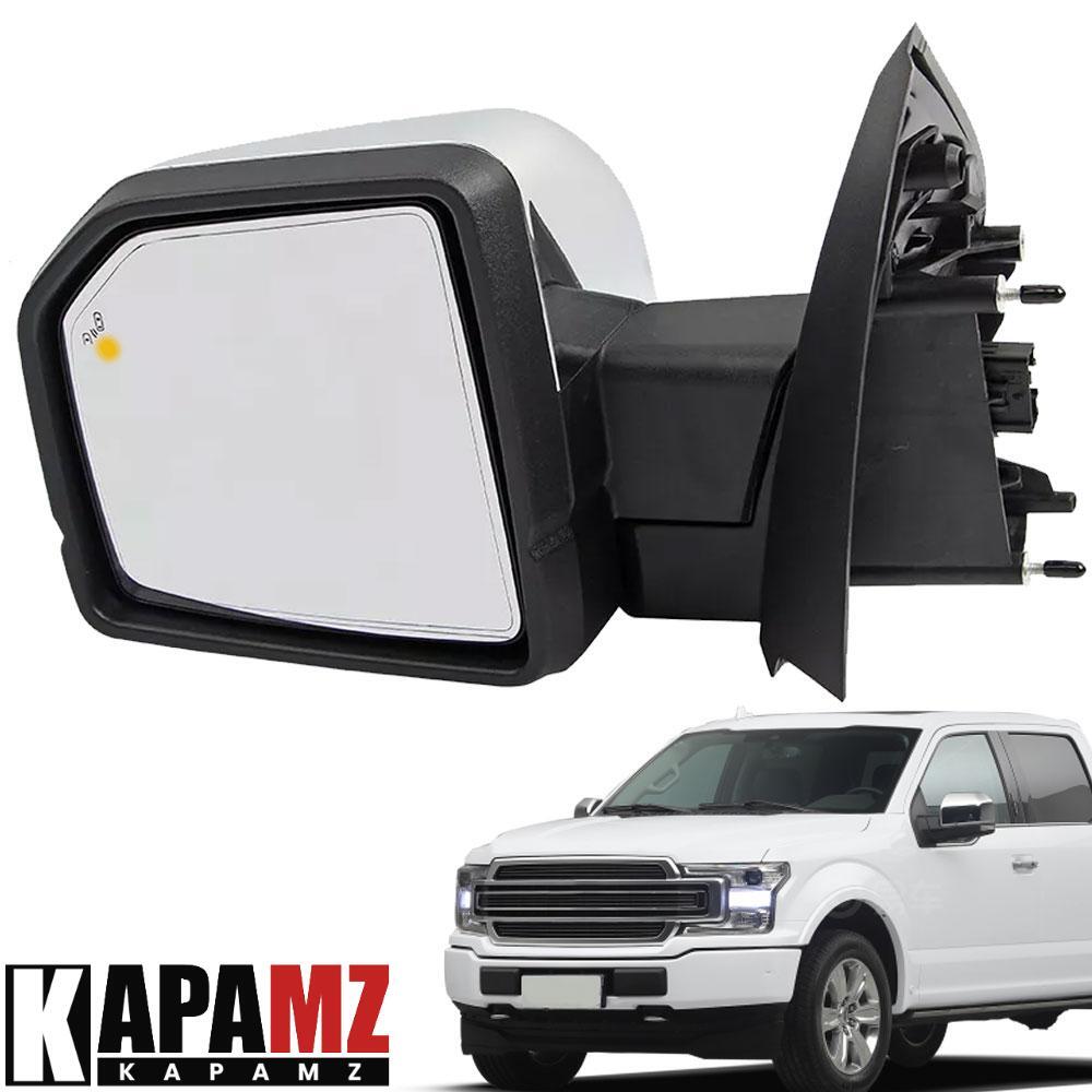 Driver Side Mirror Power Folding Memory 18Pin For Ford F-150 2018-2020 Chrome