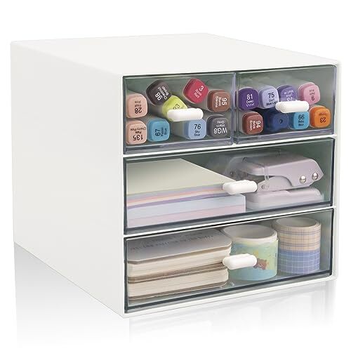 Desk Organizer with Drawer Office Organizer with 4 Drawers Desk Storage Box