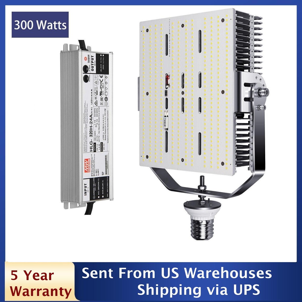 300W LED Shoebox Retrofit Kit Parking Lot Lights 5000K Daylight Equal 1200W MH