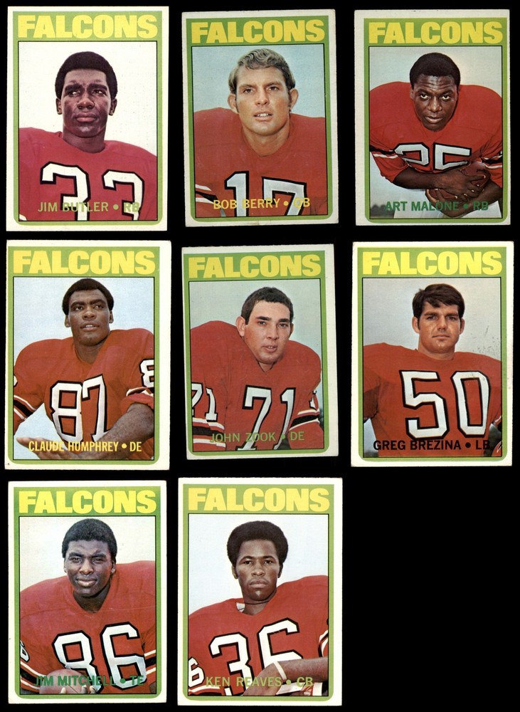 1972 Topps Atlanta Falcons Low # Team Set 4 - VG/EX 2834459