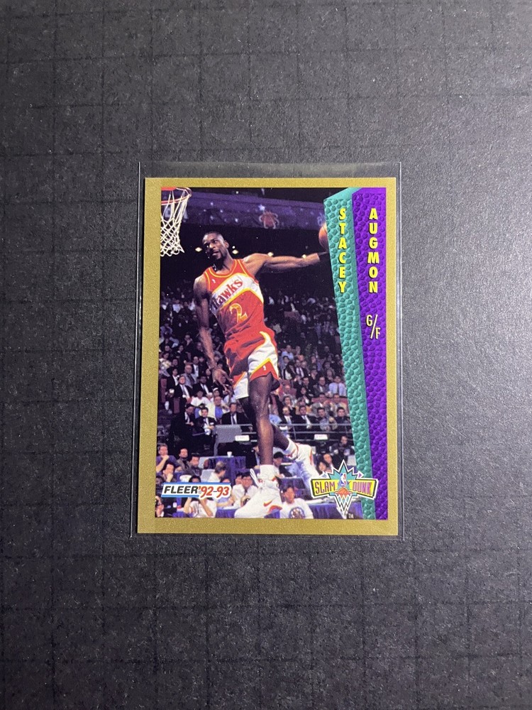 1992-93 Fleer Stacey Augmon Slam Dunk Card #295 - Atlanta Hawks (3)