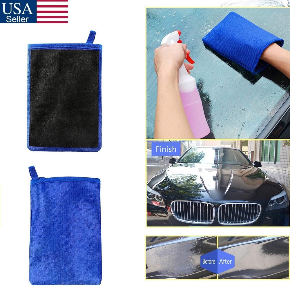 Microfiber Clay Bar Mitt Towel Auto Car Detailing Cleaning Wash Gloves Cloth Rag