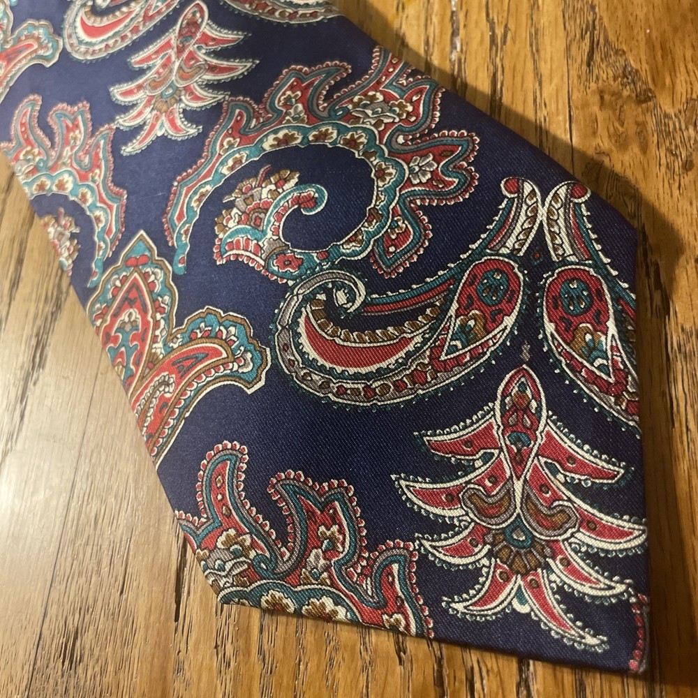 Vintage EUC Dellacroce Silk Paisley Tie Men’s Necktie Made In USA