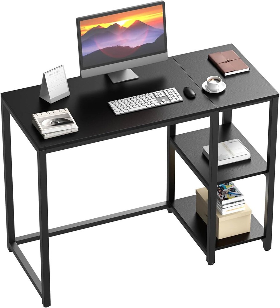 40-inch Sturdy 2-Tier Computer Desk for Home Office with Large Workspace