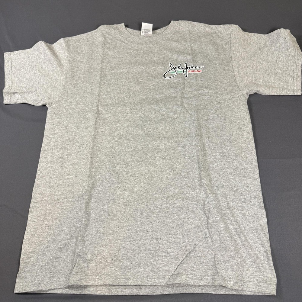 Y2K Gray NHRA Racing John Force Funny Car Men's Size Large Shirt