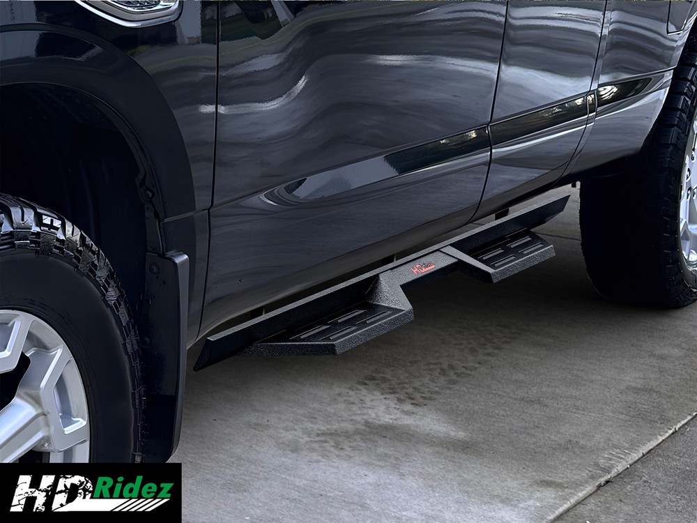 APS Carbon Steel Side Step Side Bars For 04-25 Nissan Titan King Cab