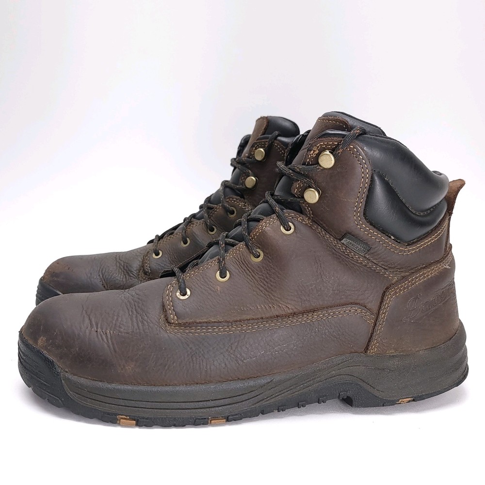 Danner Caliper 6-Inch Soft Toe Oil Slip Resistant Work Boot for Men in Brown Size 10 EE