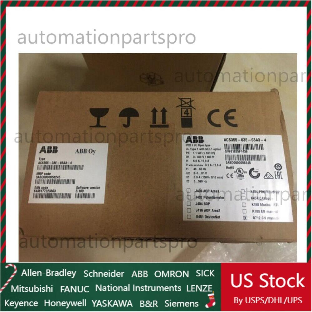 ACS355-03E-03A3-4 ABB Inverter Brand New in Box!Spot Goods No Keypad