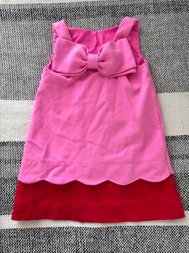 little girls, Kate Spade bow dress, pink and red size 3