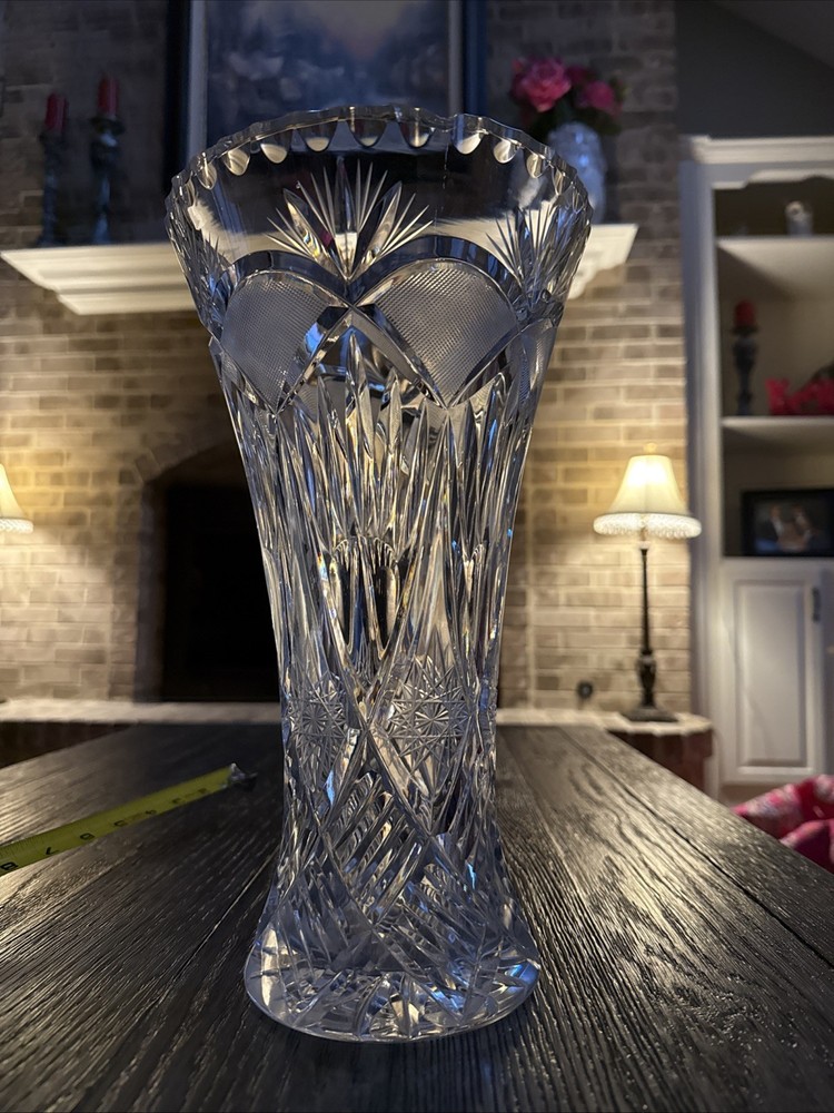 Cristal D'Arques-Durand Vintage Heavy 24% Lead Crystal Vase 12