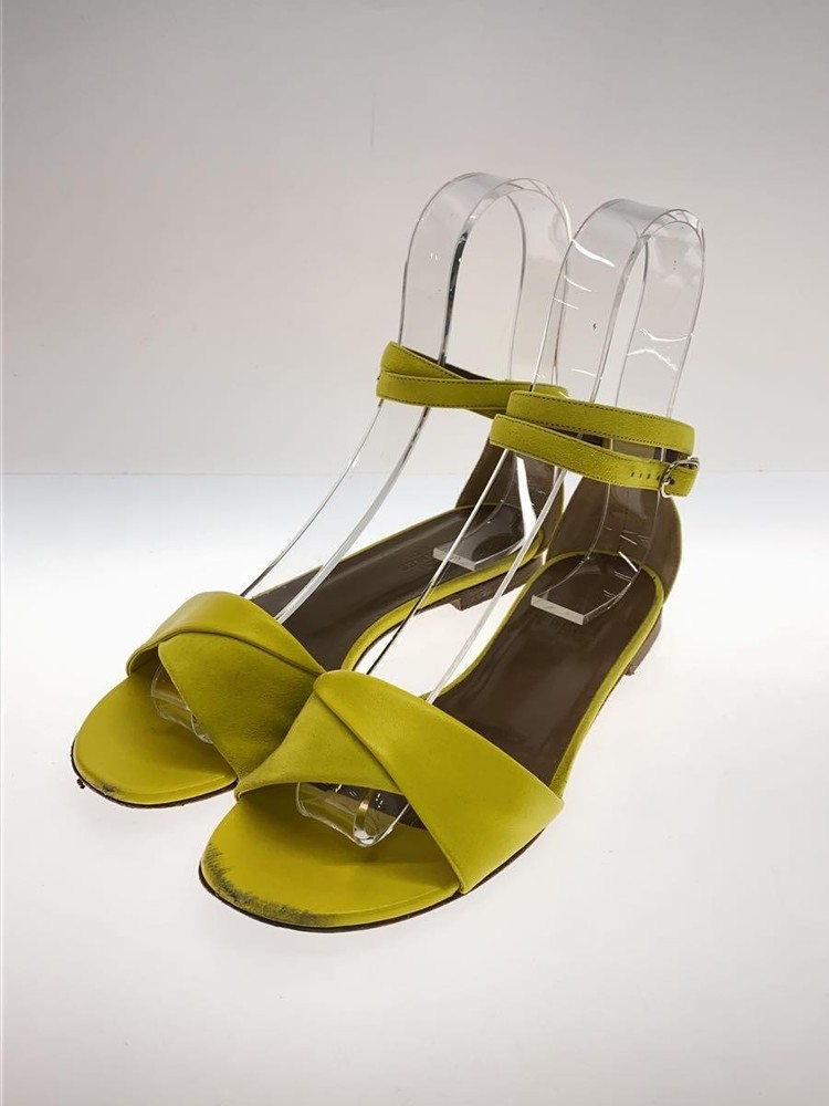 Authentic HERMES Yellow Leather Slingback Sandals EU 35.5 Pre-Owned