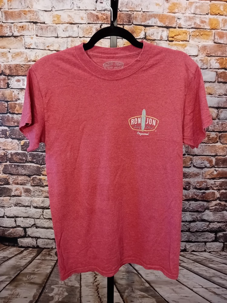 Ron Jon Surf Shop Wagoneer Cozumel T Shirt Small Red Fade