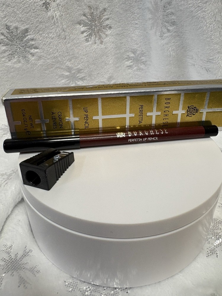 Borghese Lip Pencil Shade 54 Vino 0.04 oz New In Box Includes Sharpener