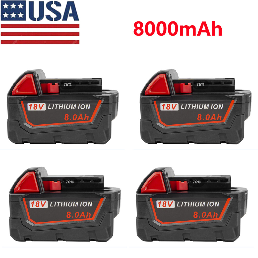 Milwaukee M18 8.0Ah Lithium Extended Capacity Battery for High Performance