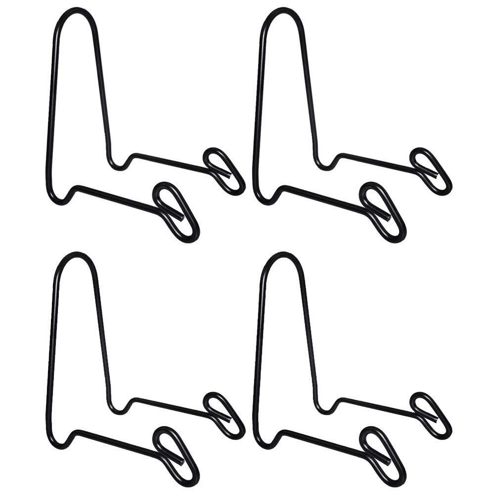 4 Pack Black Iron Bowl Stands for Medium Deep Display Easels