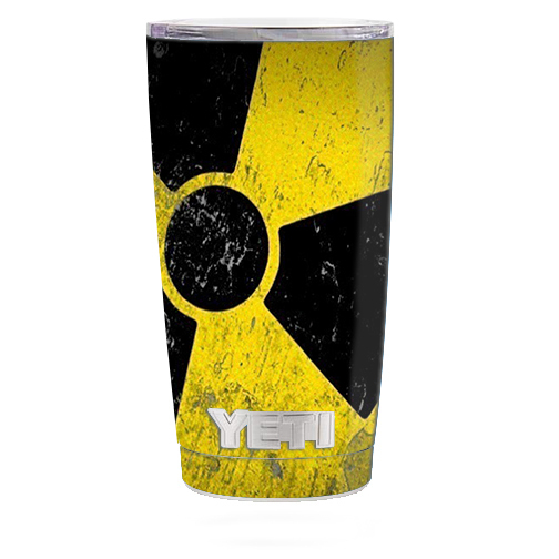 Skin Decal for Yeti 20 oz Rambler Tumbler Cup / Bio Hazard zombie