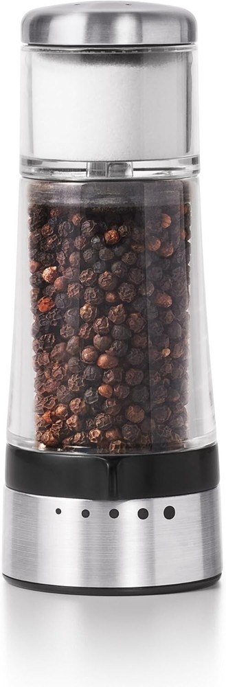 OXO Good Grips 2-in-1 Salt & Pepper Grinder & Shaker, Silver