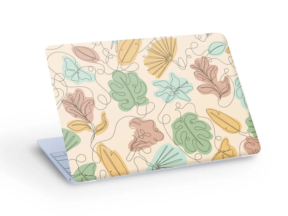 Abstract Colorful Leaf Laptop Sticker Skin in Custom Sizes-image