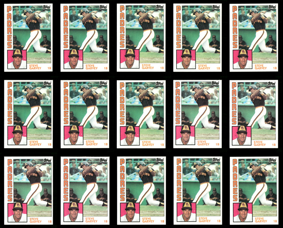 Lot of 15 - 1984 Topps Steve Garvey #380 - San Diego Padres