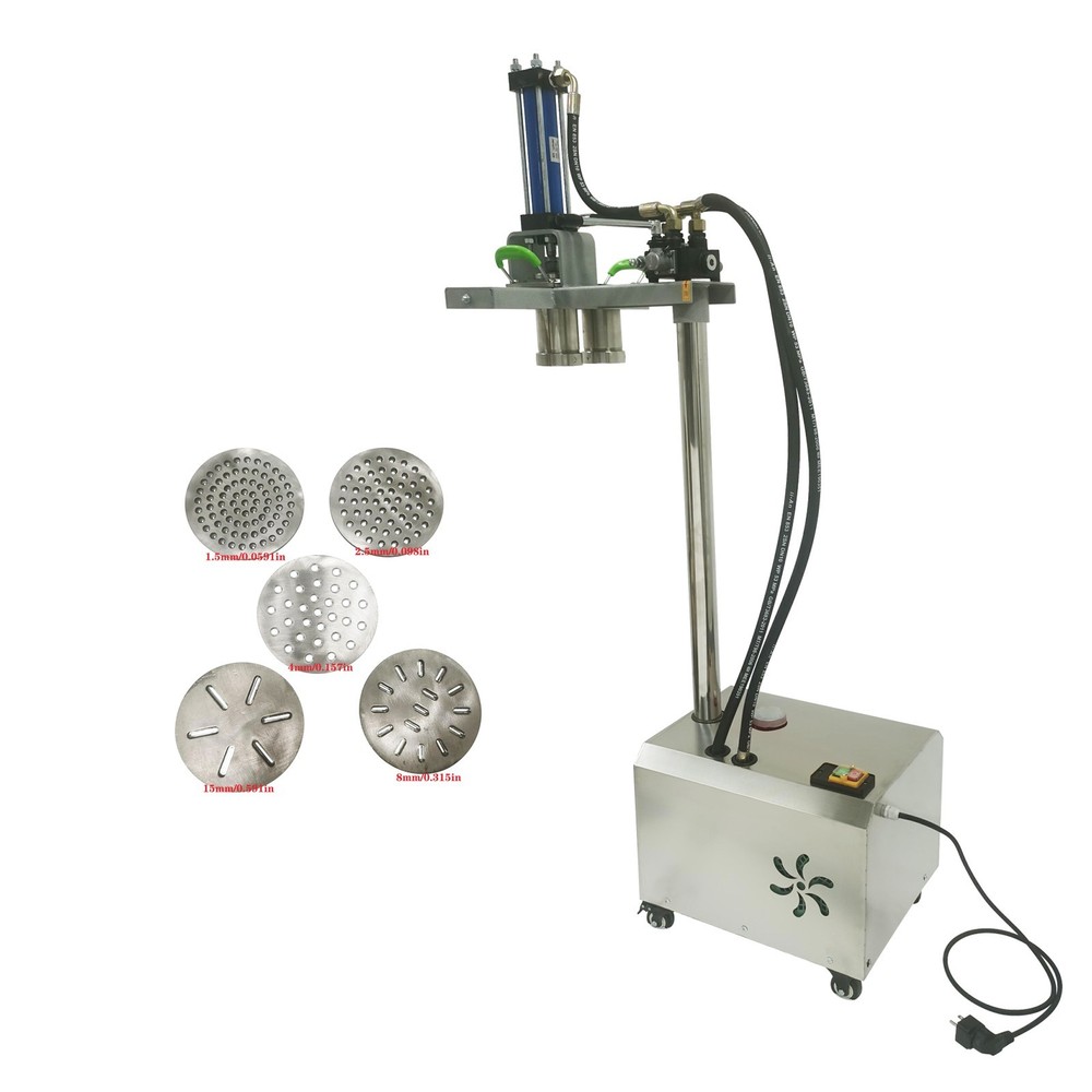 Pasta Maker,110V Hydraulic Electric Pasta Noodles Press Maker Machine w/5 Molds