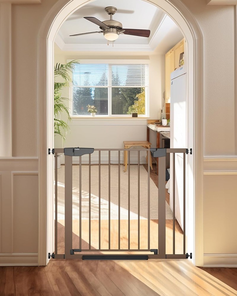 29.7-40.6 Inch Adjustable Baby and Pet Gate for Stairs and Doorways - Mom's Choice Winner