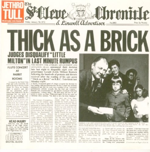 Jethro Tull, Thick As a Brick, audioCD