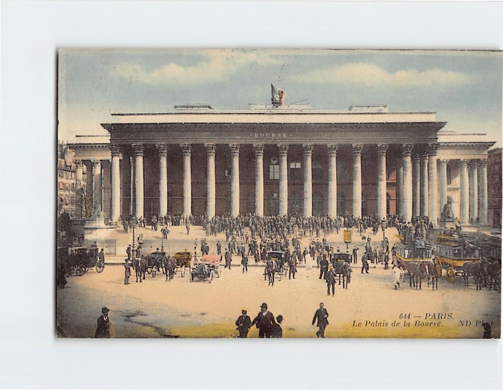 Postcard Le Palais de la Bourse Paris France