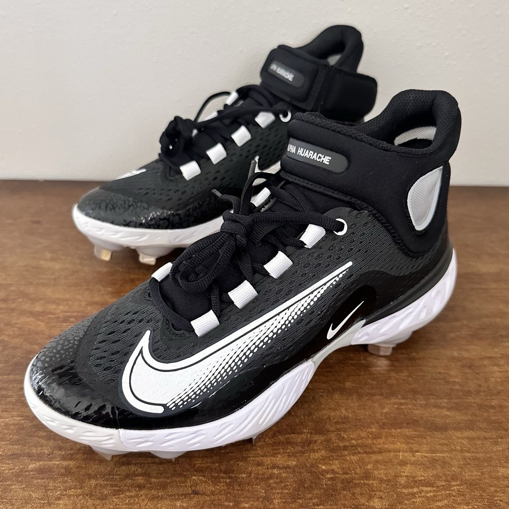 Nike Alpha Huarache Elite 4 Mid Black White Men’s Size 7.5 DJ6520-011