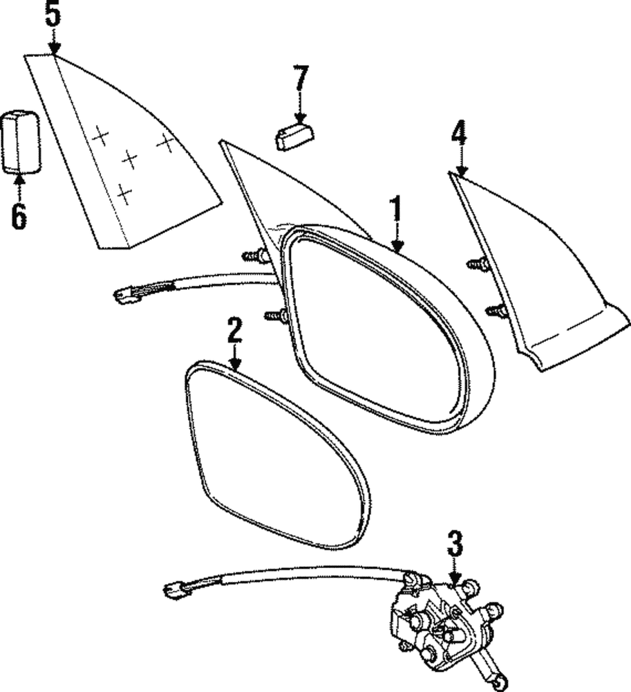 Genuine GM F Mirror 21170588